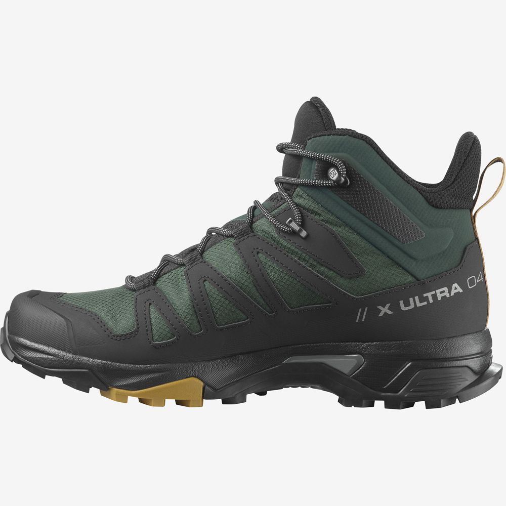 Bottes De Randonnée Salomon Homme Vert - Salomon X ULTRA 4 MID GORE-TEX - France (4713-EWKHD)